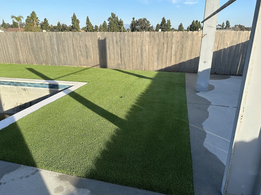 Front yard turf near pool